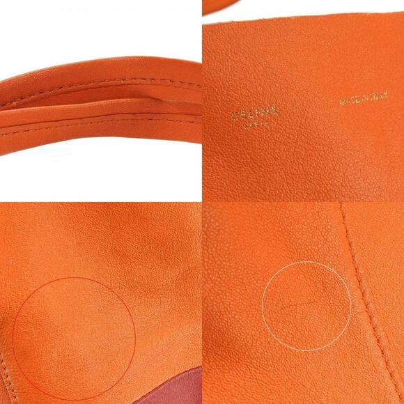CELINE Orange Leather Tote Bag - Picture 4 of 11